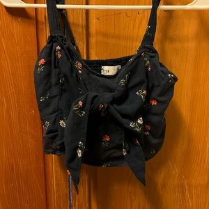 Hollister Floral Bow Crop Top